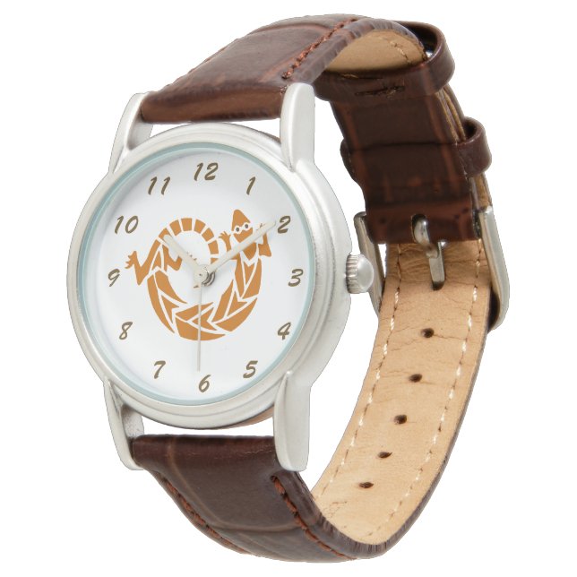 Montre Tatouage Brown Gecko (Incliné)