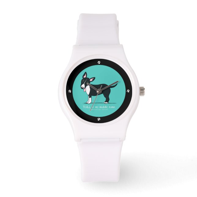 Montre Taureau miniature couleur Terrier Nom moyen (Recto)