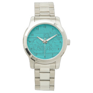 Montre Teal a gravé à l'eau-forte la silhouette de cour