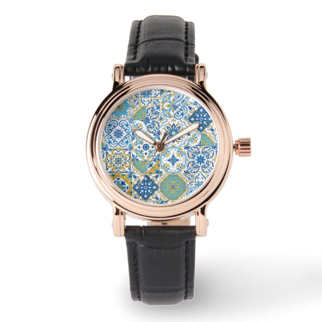 Montre Teintes méditerranéennes/ Azulejos (Recto)