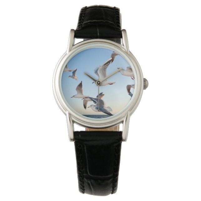 Montre Téléchargez votre photo, oiseaux volants, dames re (devant)