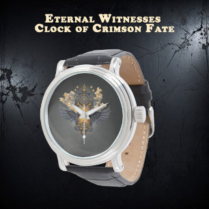 Montre Témoins éternels – Horloge du destin cramoisi.