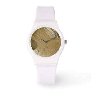 Montre Tempête de sable circulaire dans Tan et Dark Brown