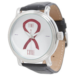 Montre Temps 2 Cure Burgundy Sensibilisation au ruban Mon