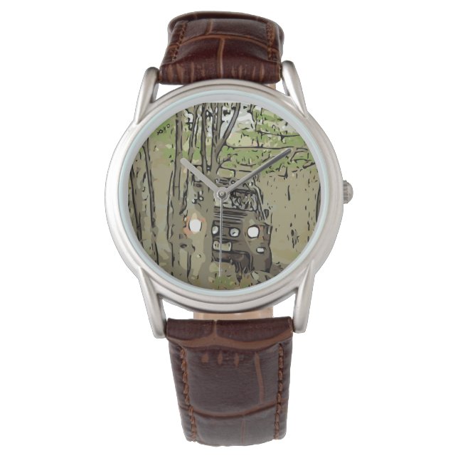 MONTRE TEMPS AVEC NATURE (devant)
