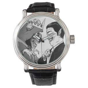 Montre Temps d'aventure Black Leather Watch