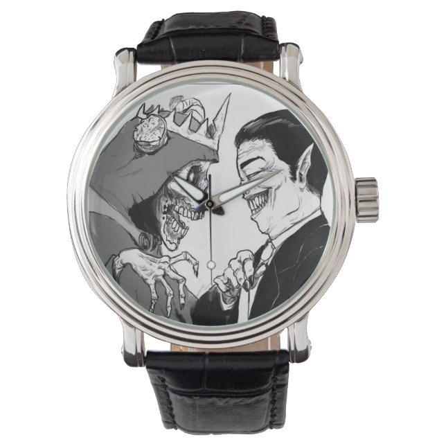 Montre Temps d'aventure Black Leather Watch (devant)