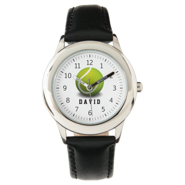 Montre Temps de tennis personnalisé | Cadeaux de sport Co (devant)