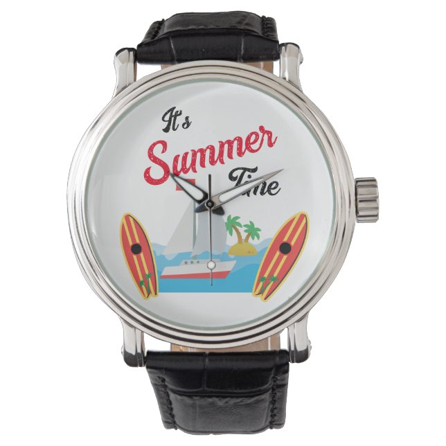 Montre Temps de voyage d'été Vagues de plage Vacances Océ (devant)