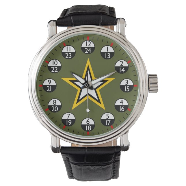 Montre Temps militaire 24 heures (devant)