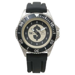 Montre Temps = $ Ne le gaspillez pas Vintage Olive