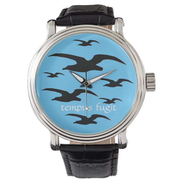 Montre Tempus Fugit (bleu) (devant)