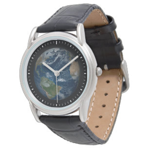 Montre Terre Avec Nuages Et Glace De Mer