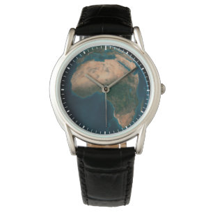 Montre Terre Pleine De L'Espace Au-Dessus Du Continent Af