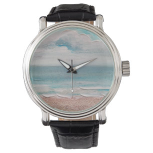 Montre Texture de sable de l'océan Abstrait