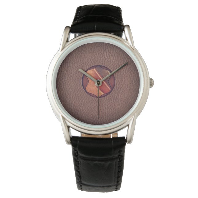 Montre Texture en cuir (devant)