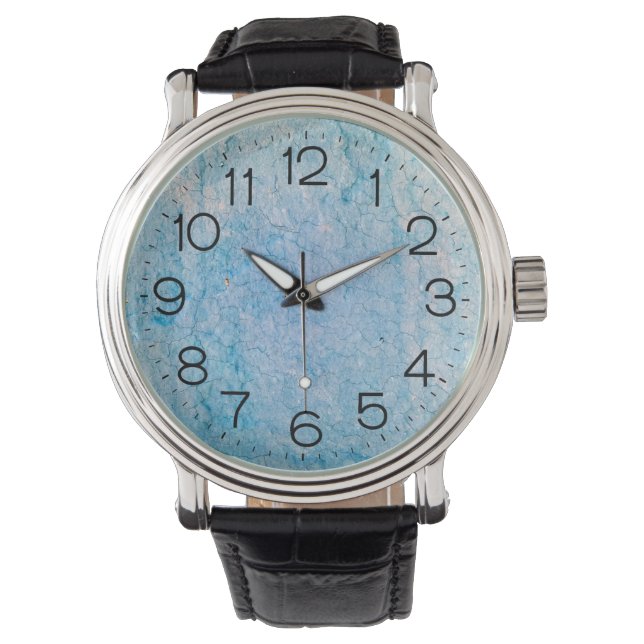 Montre Texture turquoise de Grunge en relief (devant)