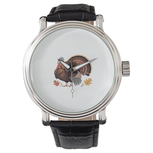 Montre Thanksgiving Turquie - Automne Vacances Classique  (devant)