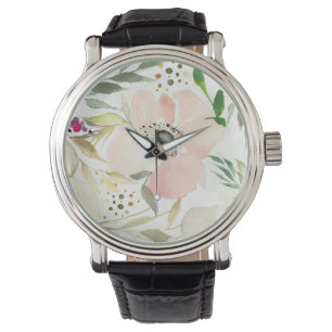 Montre The Joy of White   Watercolor Floral Pattern