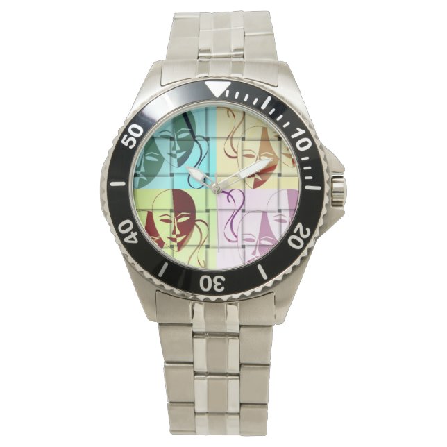 Montre Théâtre Masque Pop Art Watch (devant)