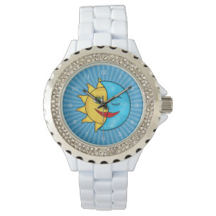 Montre Thème céleste de la Lune Bleue Soleil