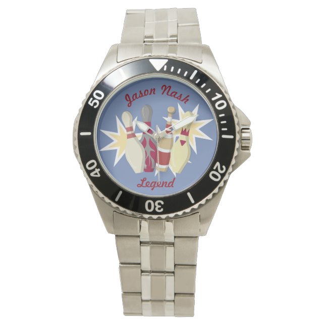 Montre Thème de Bowling vintage (devant)