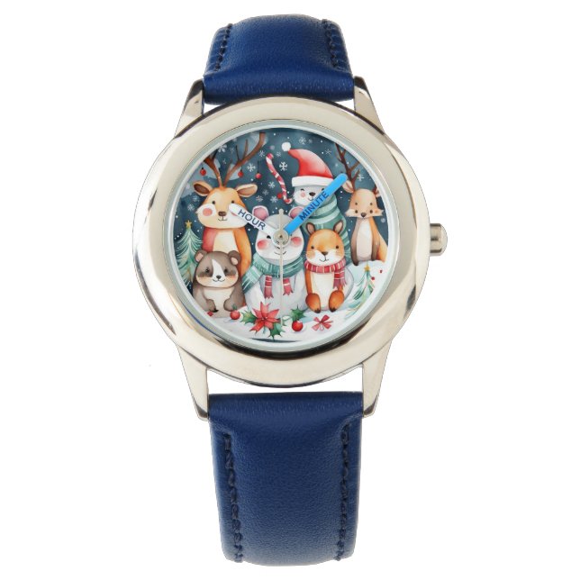 Montre Thème de Noël Animaux mignons (devant)