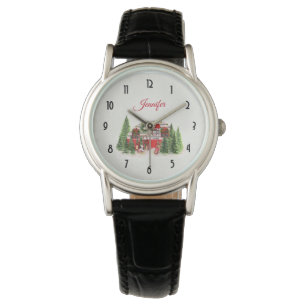 Montre Thème extérieur du camping de Noël Trailer