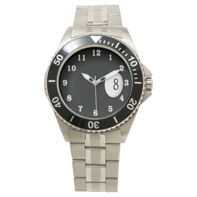 Montre Thème Huit Ball Billiard (devant)