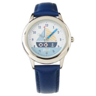Montre Thème nautique élégant de bateau à voile pour 