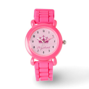 Montre Tiara rose customisé avec Pois