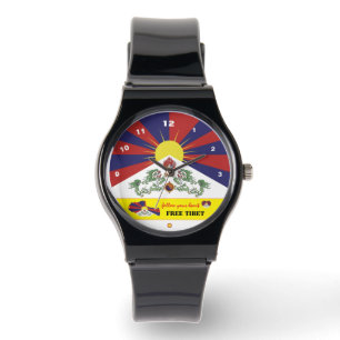 Montre Tibétain, Carte du Tibet, mode /Tibet libre
