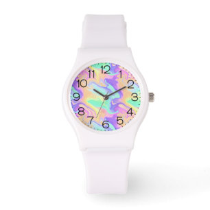 Montre Tie Dye Swirl Marbre Retro Super