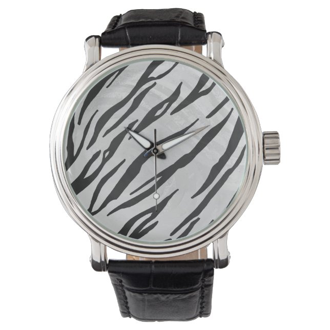 Montre Tiger noir et blanc (devant)