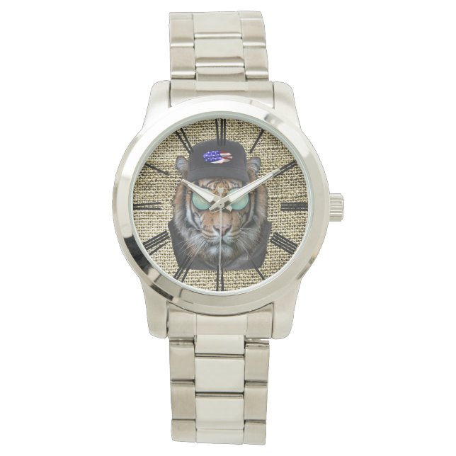 Montre Tigre du Bengale avec lunettes de soleil (devant)