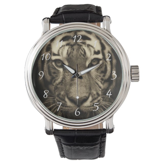 Montre Tigre en Sepia Tones (devant)