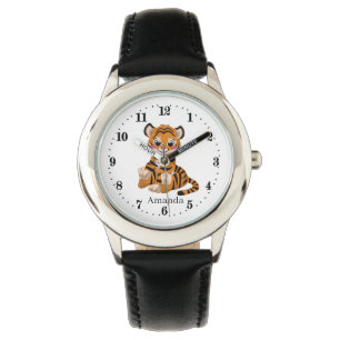 Montre tigre mignon ajouter nom animal jungle