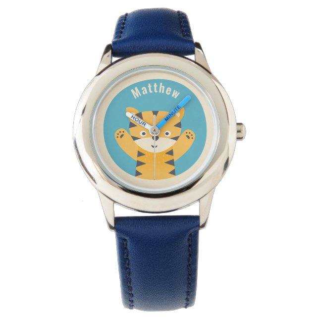 Montre Tigre mignon - Enfants personnalisés (devant)