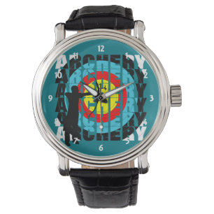 Montre Tir à l'arc Sport Typographie Cool Archers Graphiq