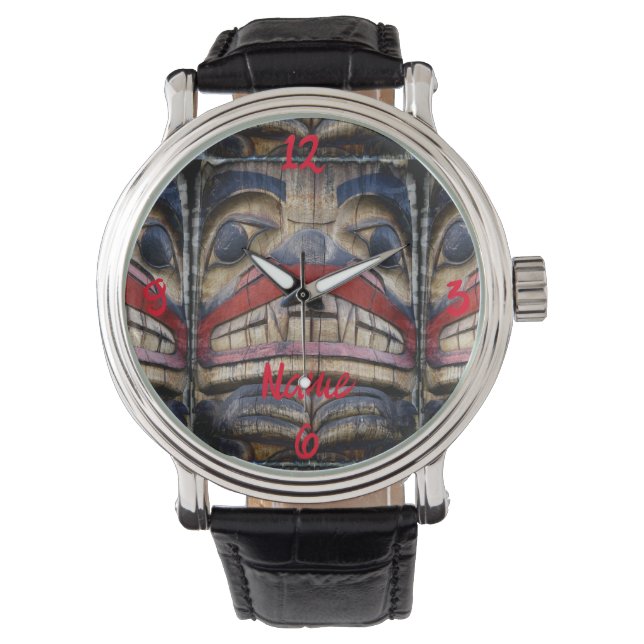 Montre Tonnerre à visage totem (devant)