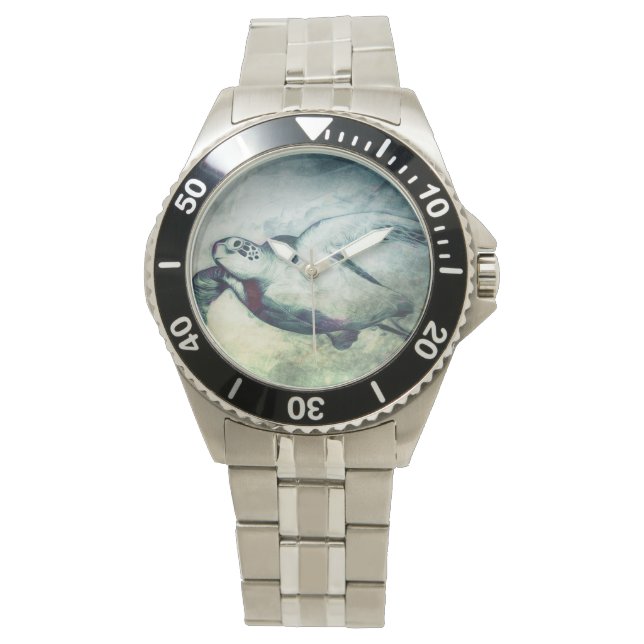 Montre Tortue de mer verte | Regarder (devant)