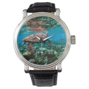 Montre Tortue sous-marine tropicale