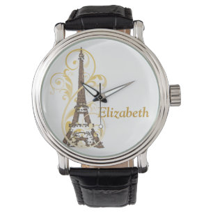 Montre Tour Eiffel et manuscrits