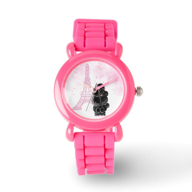 Montre Tour Eiffel rose Retro (Recto)