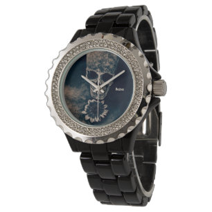 Montre Tournesol crâne Gothique Vintage antique