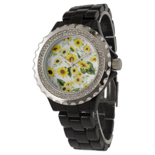 Montre Tournesol d'aquarelle 7