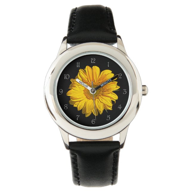 Montre Tournesol Gris Nombre de scripts Enfants Regarder (devant)