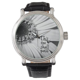 Montre Tournesol noir et blanc avec devis