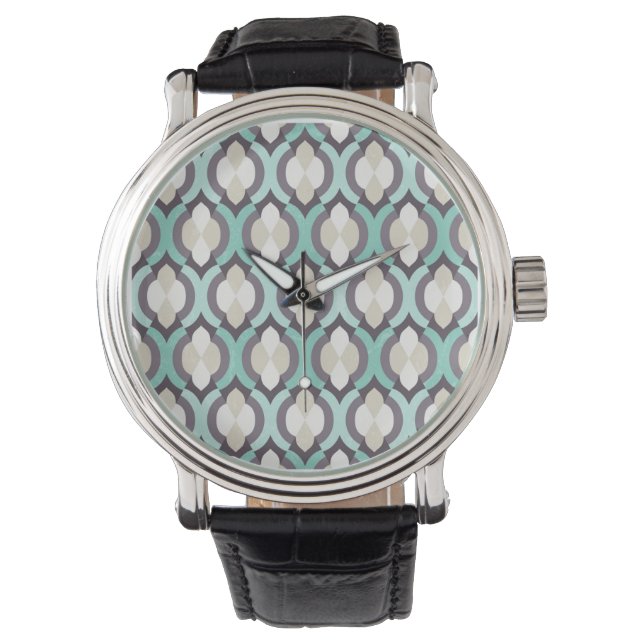 Montre Tourquoise Moroccan Pattern (devant)