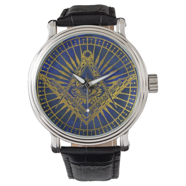 Montre Tout voir l'oeil mystique dans la boussole maçonni (devant)